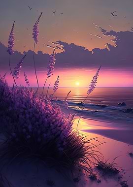 beautiful beach sunset