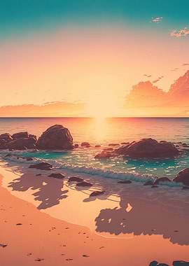 beautiful beach sunset