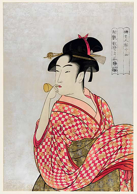 Ukiyo e Japanese Geisha