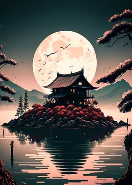 japanese landscape house