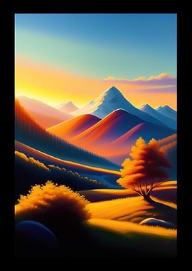 Brown And Snowy Mountains