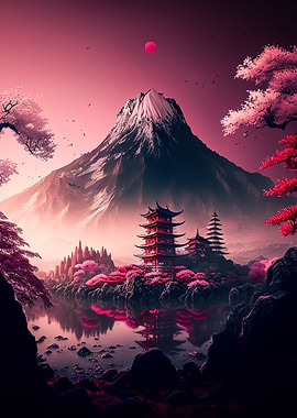 japanese landscape house