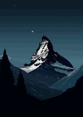 Matterhorn by night