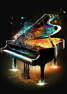 piano colorful