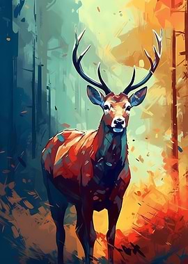 Deer Colorful