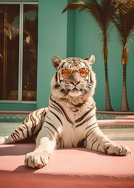 Cool Tiger with Sunglass