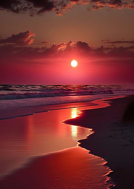 beautiful beach sunset