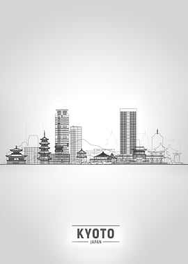 Kyoto Japan skyline