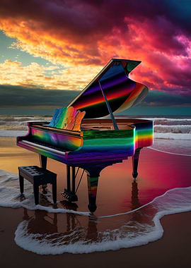piano colorful