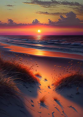 beautiful beach sunset