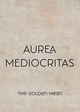 Latin Quote Golden Mean