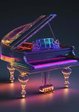 piano colorful