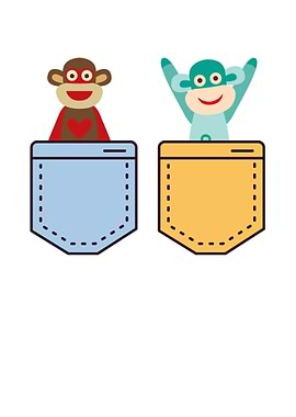 Sock Monkeys In A Pocket