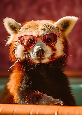 Cool RedPanda with Sunglas