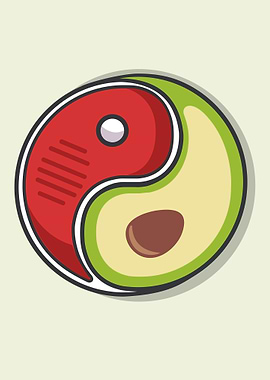 Avocado Meat Yin Yang