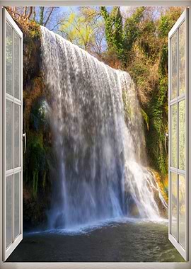 Window view waterfall