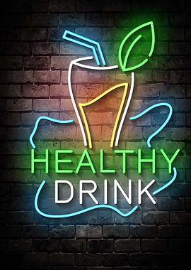 Healthy Drink Neon