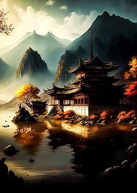 Ancient Japanese landscape