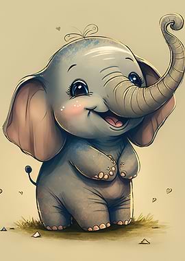cute baby elephant