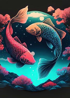 Koi Fish ying yang