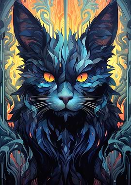 Cat Flower Portrait 1