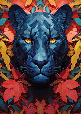 Panther Flower Portrait 1