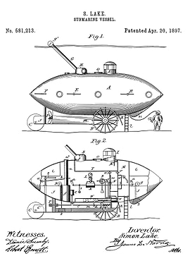 Submarine vessel patent