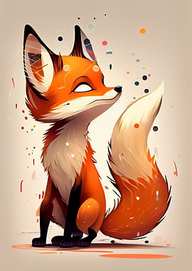 Cute Fox Animal Cartoon