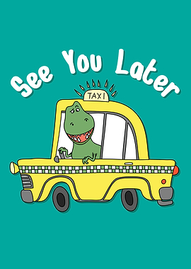 dinosaur taxi driver