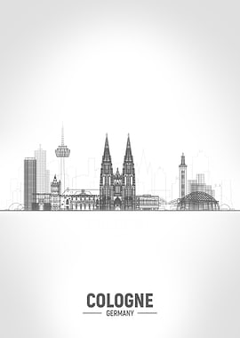 Cologne Germany skyline