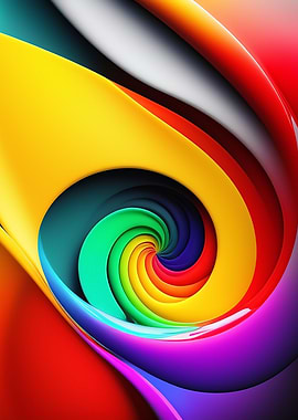3D Geometric Colorful Art