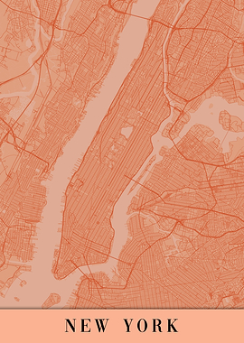 New York Orange Map