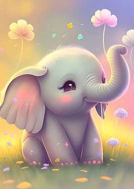 cute baby elephant