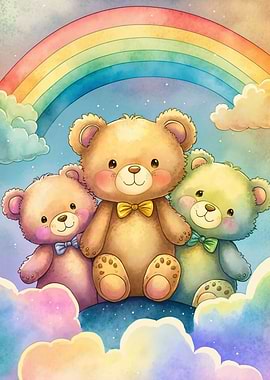 rainbow teddys