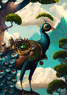 Steampunk Peacock