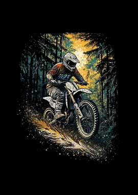 Dirt Bike Offroad Forest