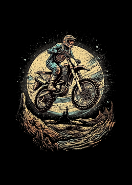 Dirt Bike Moon Motocross