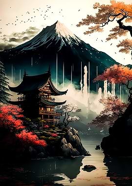 Ancient Japanese landscape