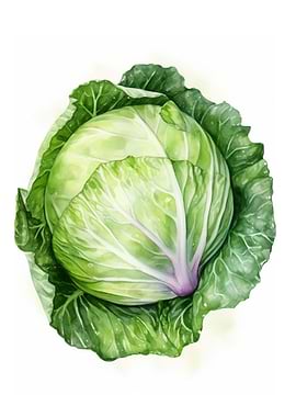 Cabbage Watercolor