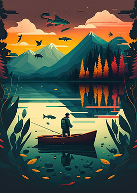Fisherman fishing