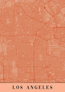 Los Angeles Orange Map