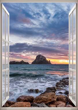 Window view ibiza es vedra