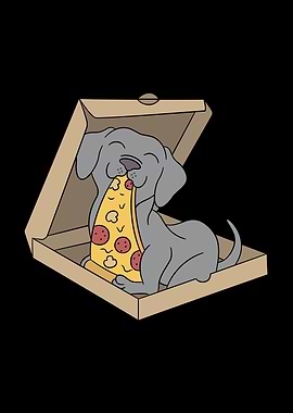 Weimaraner Pizza