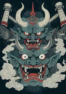 Oni demon samurai