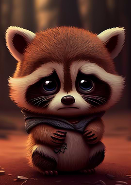 Cute Raccoon Animal