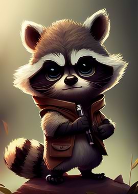 Cute Raccoon Animal