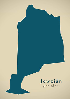 Jowzjan province map