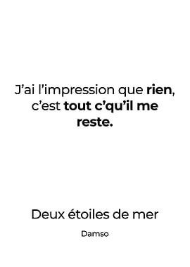 Damso Poster Affiche