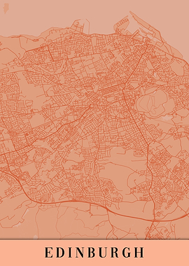 Edinburgh Orange Map
