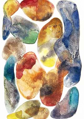 Watercolor sediments art